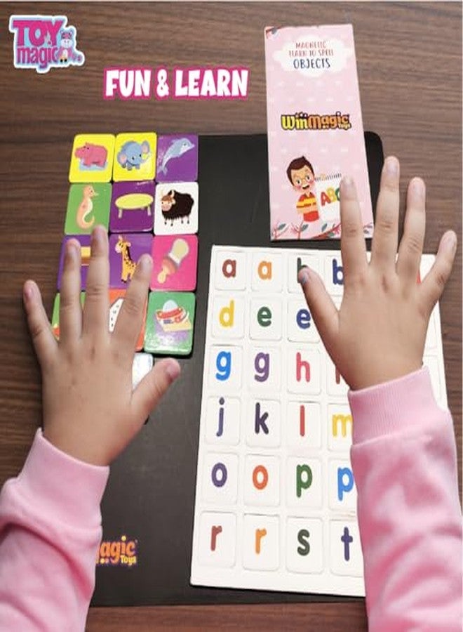 ToyMagic Magnetic Puzzles Alphabet & Words 208 Pcs | 64 Picture Magnets + 144 Letters | Brain Game for Reading & Writing Development | Educational Learning Toys for Kids 3-6 Years - Image 3